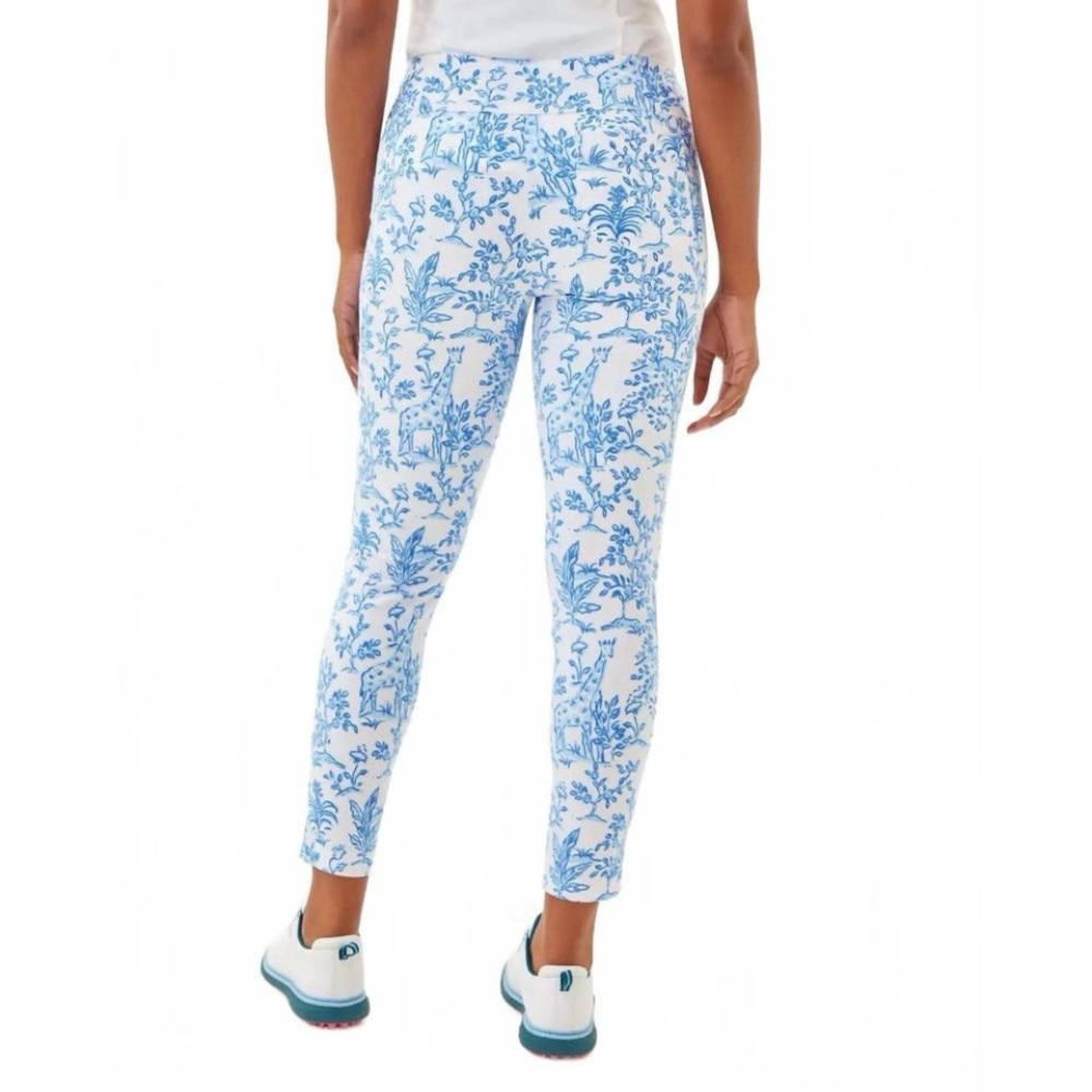 Lilly Pulitzer Luxletic Corso Pants Resort White Tall Tales Golf Athleisure Sz 4 - Picture 7 of 16